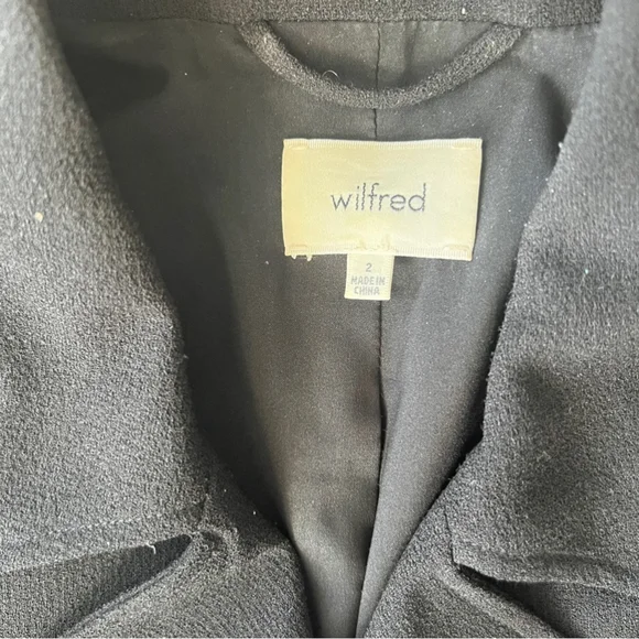 Aritzia Wilfred Montesson Motorcycle Moto Cropped Jacket 2 Black Biker Rocker - Picture 7 of 14